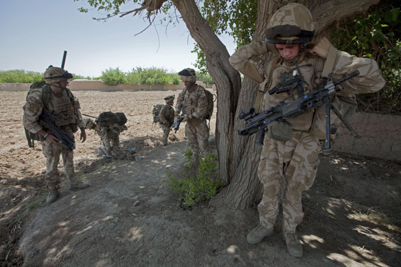 Sean Smith Black Watch: Soldiers on an eight hour patrol from the FOB to search compounds