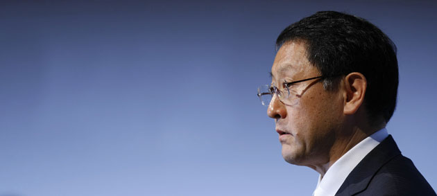 Week in Business: The new head of Toyota, Akio Toyoda at a news conference  in Tokyo