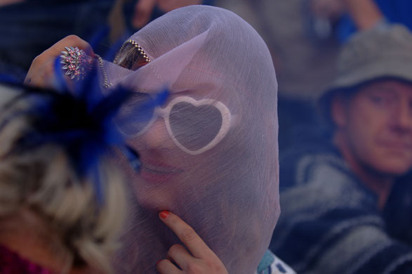 First day at Glastonbury: Early morning at the Glastonbury Festival, 2009