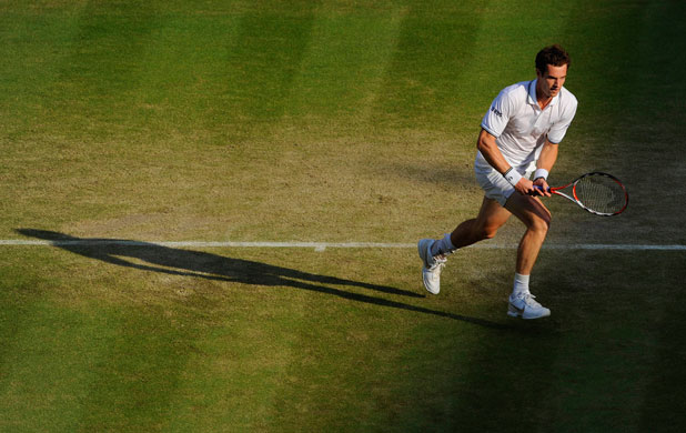 Thursday Wimbledon: Andy Murray shadow