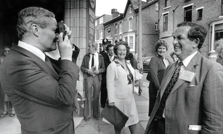Labour's Tony Benn and Denis Healey during their party's conference in 1981.