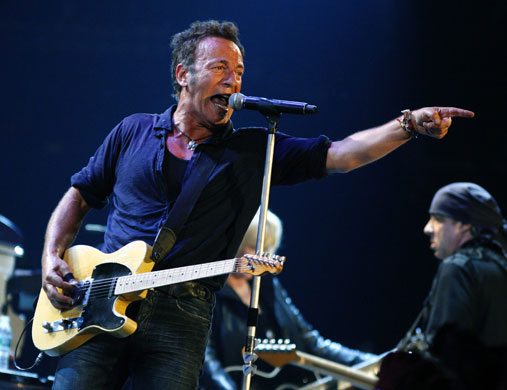 Bruce Springsteen: Bruce Springsteen performs at the Glastonbury Festival