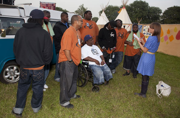 Laura Barton's camper van: The Hot 8 Brass Band