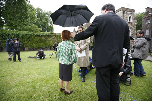 Hazel Blears: Hazel Blears outside the House of Commons
