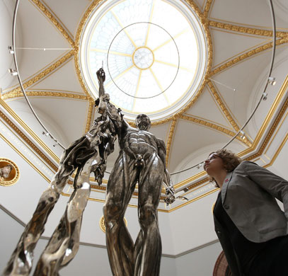 RA Summer Exhibition 2009: St.Bartholomew Exquisite Pain sculpture by Damien Hirst