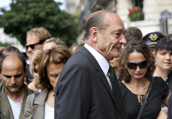 Memorial service: Jacques Chirac arrives at Notre-Dame