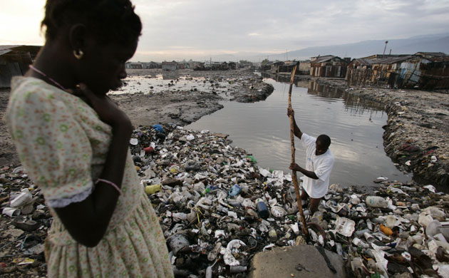 Garbage: the slum of Cite-Soleil in Port-au-Prince, Haiti