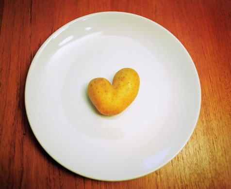 Wonky fruit and veg: Heart shaped potato