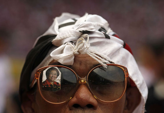 24 hours in pictures: Supporter of presidential candidate Megawati Sukarnoputri in Jakarta