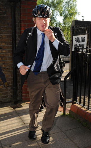European elections: Boris Johnson casts his vote in London