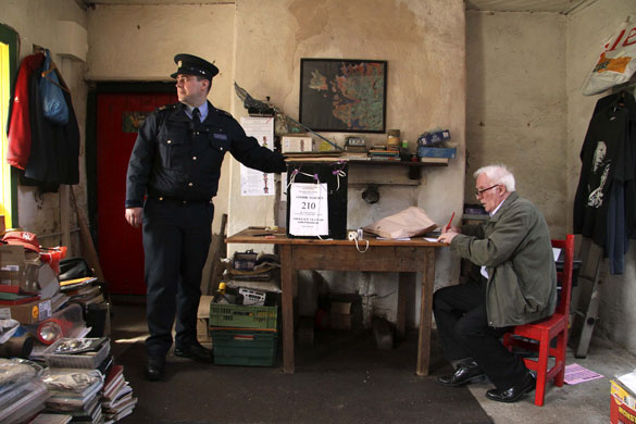 Eyewitness June 2009: The polling station on the island of Inishfree in Co Donegal