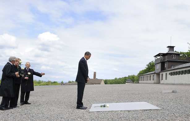 Obama in Germany: President Obama pays respects at former Buchenwald Nazi concentration camp