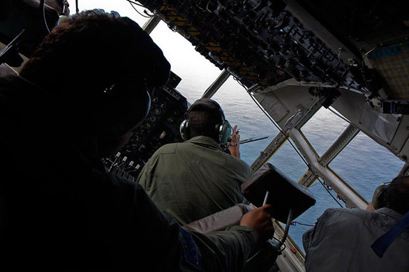 Air France gallery: Aircraft crew members look over the Atlantic Ocean in search of  wreckage