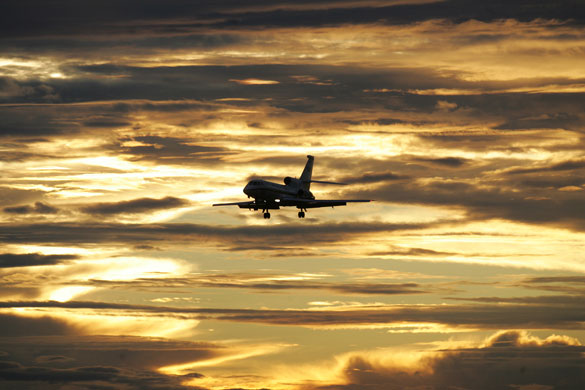 Air France gallery: A French Marine aircraft lands at a military base after search operations