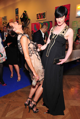 Week in showbiz: Models Yasmin Le Bon and Erin O'Connor at the Summer Exhibition Preview 