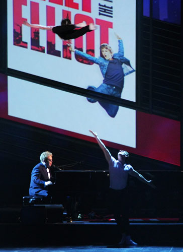 Billy Elliot Tony Awards: Musician Elton John performs a song from Billy Elliot onstage