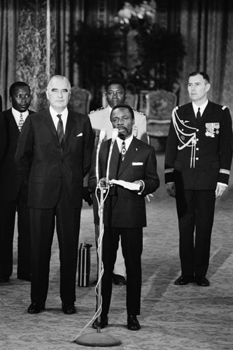 Omar Bongo obituary: President Omar Bongo, Visits the Elysee 1970