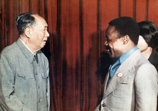 Omar Bongo obituary: President Omar Bongo meets Chinese leader Mao Tse-Tung in Beijing 1974