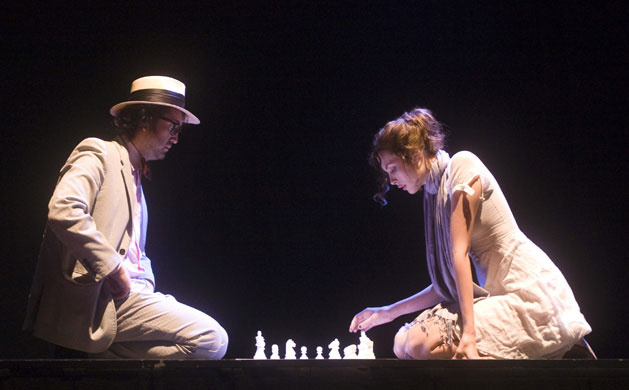 Venice Biennale Gallery 2: Sean Ono Lennon and Charlotte Kemp Muhl play chess in Anton's Memory