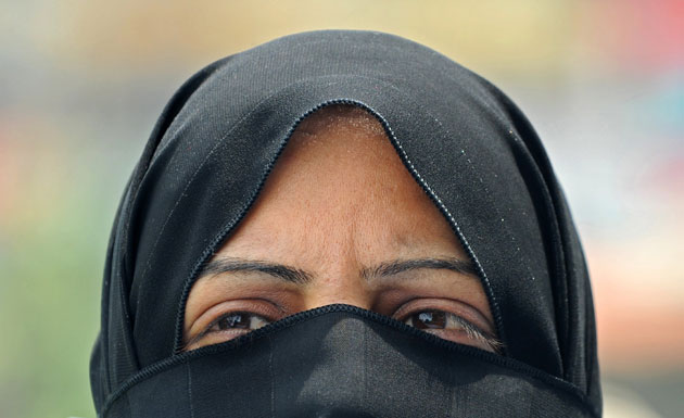 24 hours in pictures: An activist of Muslim Khawateen Markaz in Srinagar 