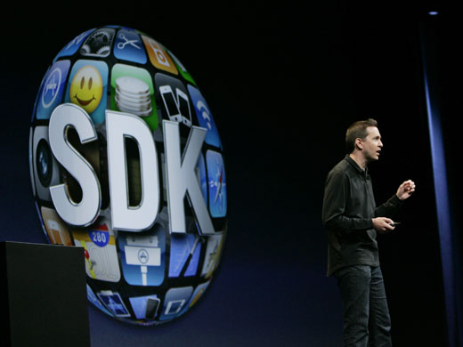 Apple conference: Scott Forstall talks about the 'Software Developers Kit'