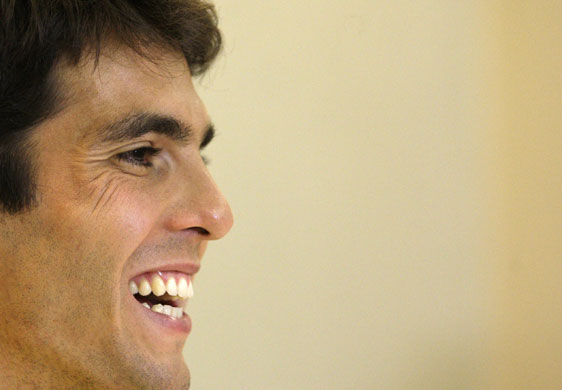 24sport: Brazilian soccer player Kaka smiles during a news conference in Recife
