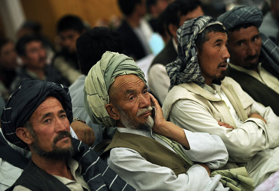 9 June 2009: Kabul, Afghanistan: Ethnic Hazara tribesmen