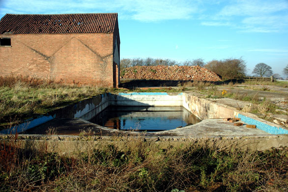 Jack Farrow Portfolio: 'Swimming pool' Jack Farrow landscape with deserted swimming pool