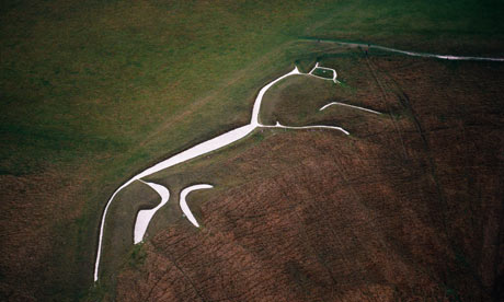Sparsholt Oxfordshire white horse walk An aerial view of the most artistic 