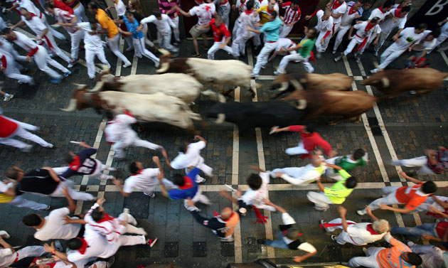 Pamplona bull running: Third Bull Run