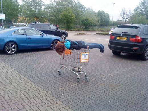 Facedown: Facebook lying down game in the carpark