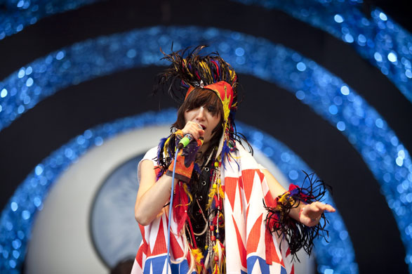 T in the Park : Karen O of the Yeah Yeah Yeahs at T in the Park 2009