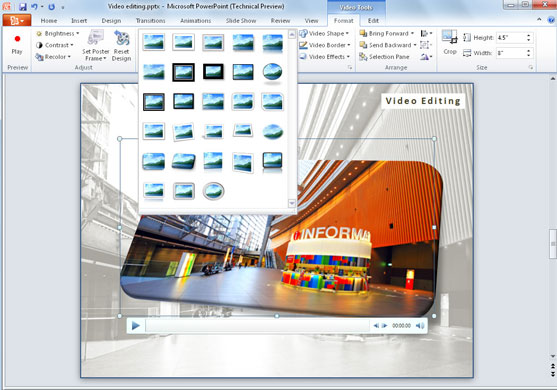 Windows 2010: PowerPoint video editing