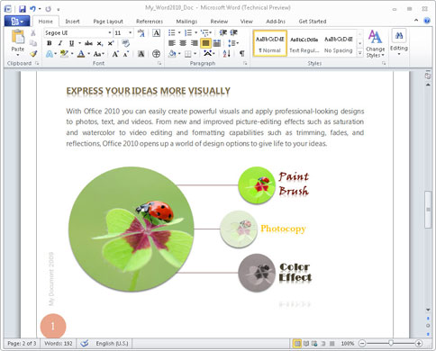 Windows 2010: Word SmartArt