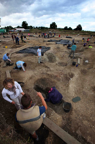 Silchester: Archaeologists working on the site of the latest dig at Silchester
