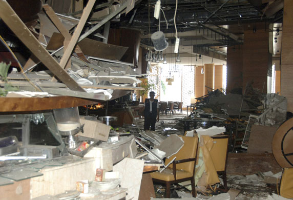 Jakarta bombings: bomb at the Ritz-Carlton hotel in Jakarta