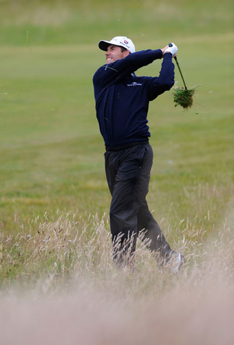 Open Golf Day 2: Padraig Harrington hacks from rough near 5th fairway