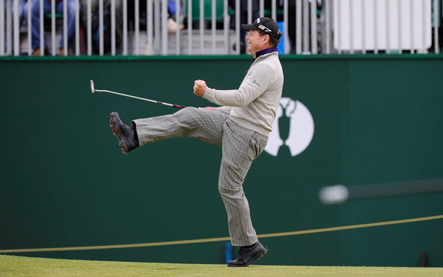 Open Golf Day 2: Tom Watson celebrates