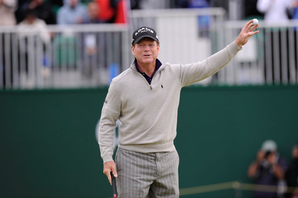Open Golf Day 2: Tom Watson celebrates