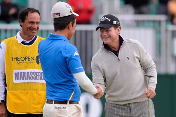 Open Golf Day 2: Tom Watson and Massimo Manassero