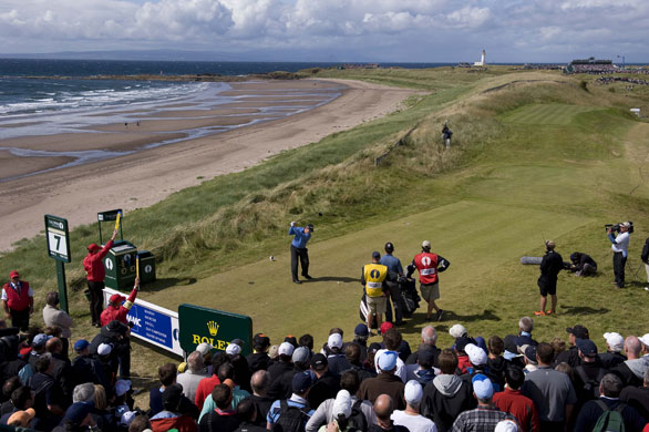 Tom Jenkins Open golf: Tom Watson tees off 7th