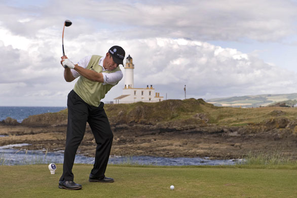 Tom Jenkins Open golf: Lee Westwood tees off 9th
