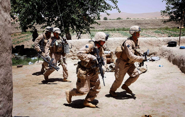 Operation Khanjari: Marines they take enemy fire during the start of Operation Khanjari
