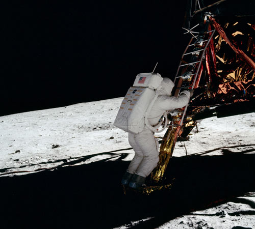 Apollo 11: Buzz Aldrin sets foot on the moon