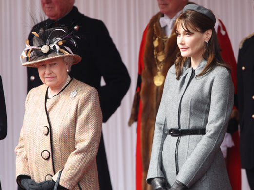 Summer hats: The Queen and Carla Bruni-Sarkozy