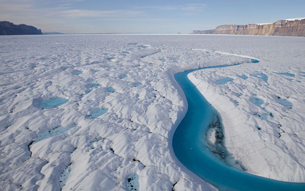 Greenpeace in Greenland: Climate Change Impacts expedition in Arctic : Petermann glacier