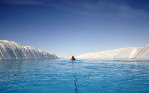 Greenpeace in Greenland: Climate Change Impacts expedition in Arctic : Petermann glacier