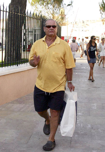 crocs: Jack Nicholson on holiday in Saint Tropez 