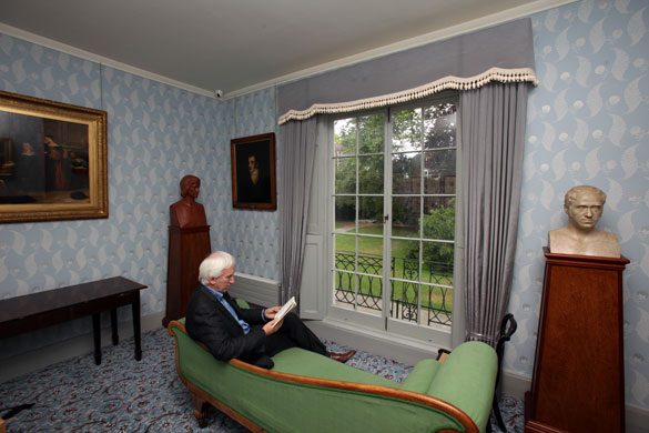 Keat's House: Geoff Pick, project manager in the parlour room