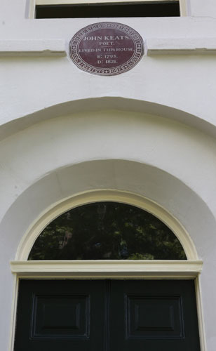 Keat's House: Plaque on the exterior of Keats' House
